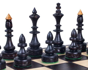 Jeu d’échecs indien Maharadjah Compact – pièces noires