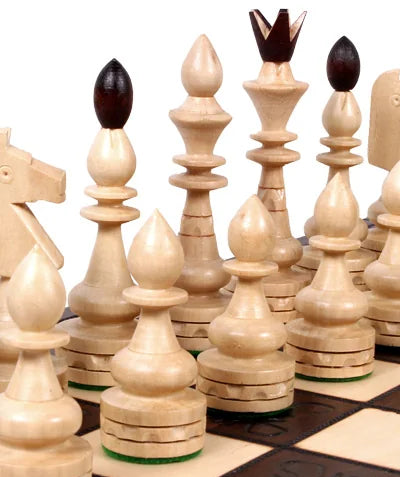 Jeu d’échecs indien Maharadjah marron – pièces blanches
