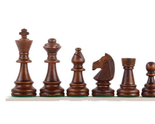 Pièces d’échecs Staunton n°6 en bois – les pièces foncées