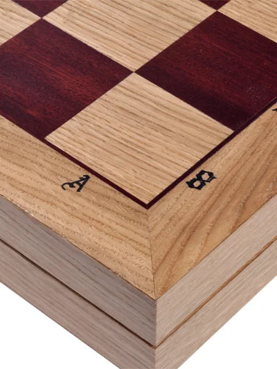 Échiquier Colonnade – détail des cases en bois