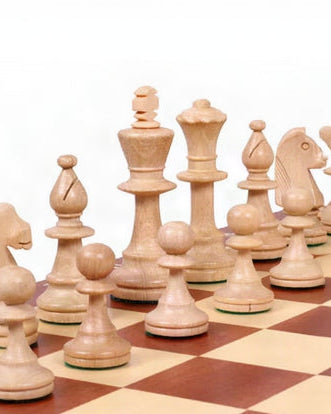 Échiquier Gambit en acajou – pièces blanches