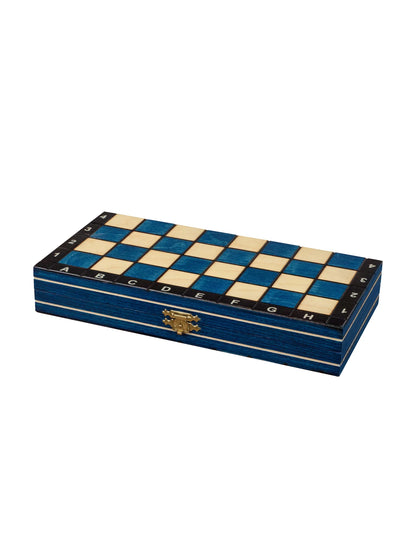 Échiquier magnétique Nomade bleu – plateau fermé