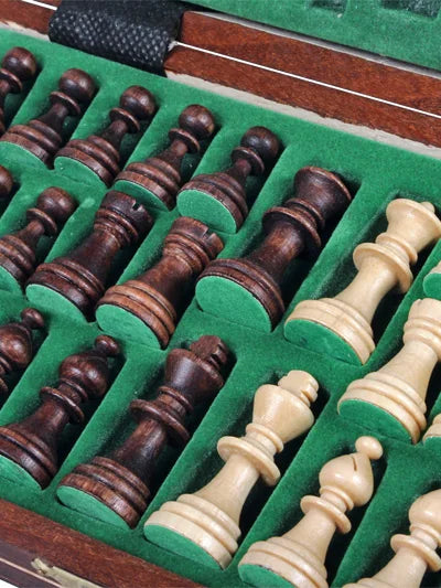 Échiquier magnétique Nomade marron – rangement des pièces