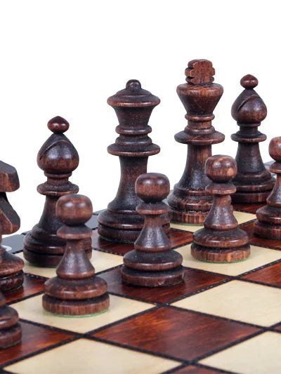 Échiquier magnétique Nomade marron – pièces marron