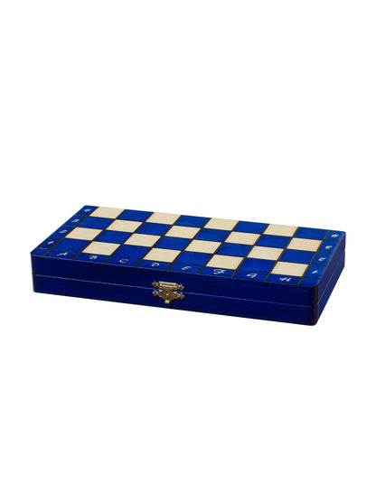 Échiquier magnétique Voyageur bleu – plateau fermé