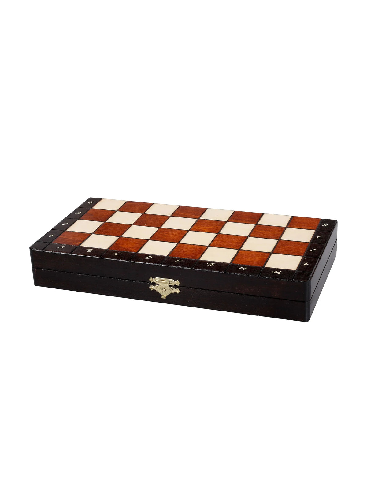Échiquier magnétique Voyageur marron – plateau fermé