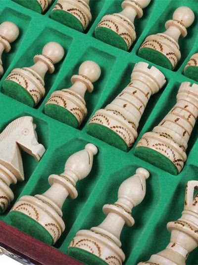 Échiquier pliant Ambassadeur marron – rangement des pièces