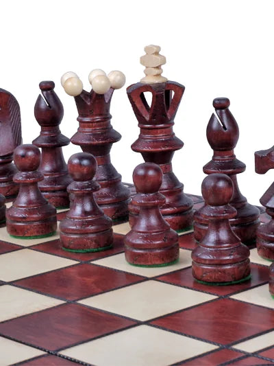 Échiquier pliant Ambassadeur marron – pièces marron