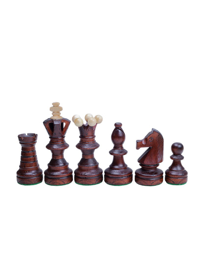 Échiquier pliant Ambassadeur marron – pièces marron groupe