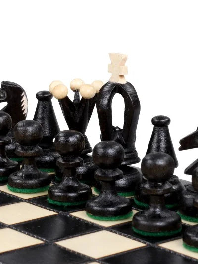 Échiquier pliant Roi – noir, petit, les pièces noires