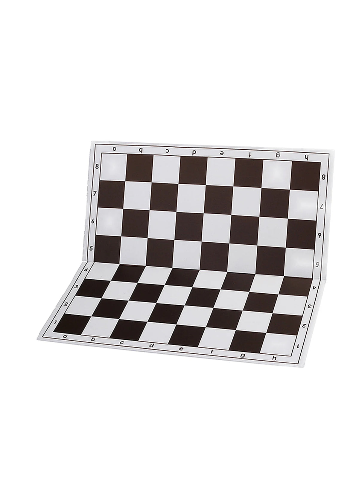 Échiquier pliant de tournoi en plastique – 51 cm marron, plateau à moitié plié