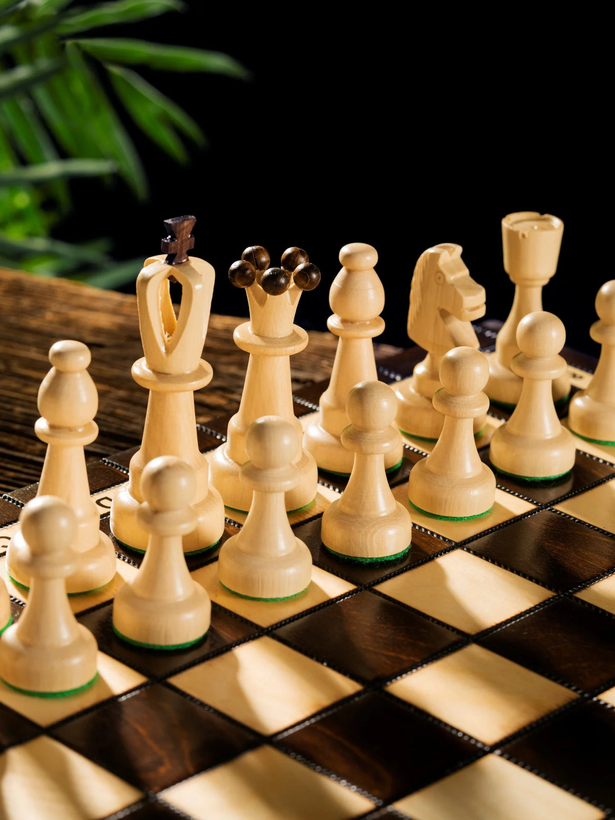 Jeu d’échecs As – détail des pièces claires