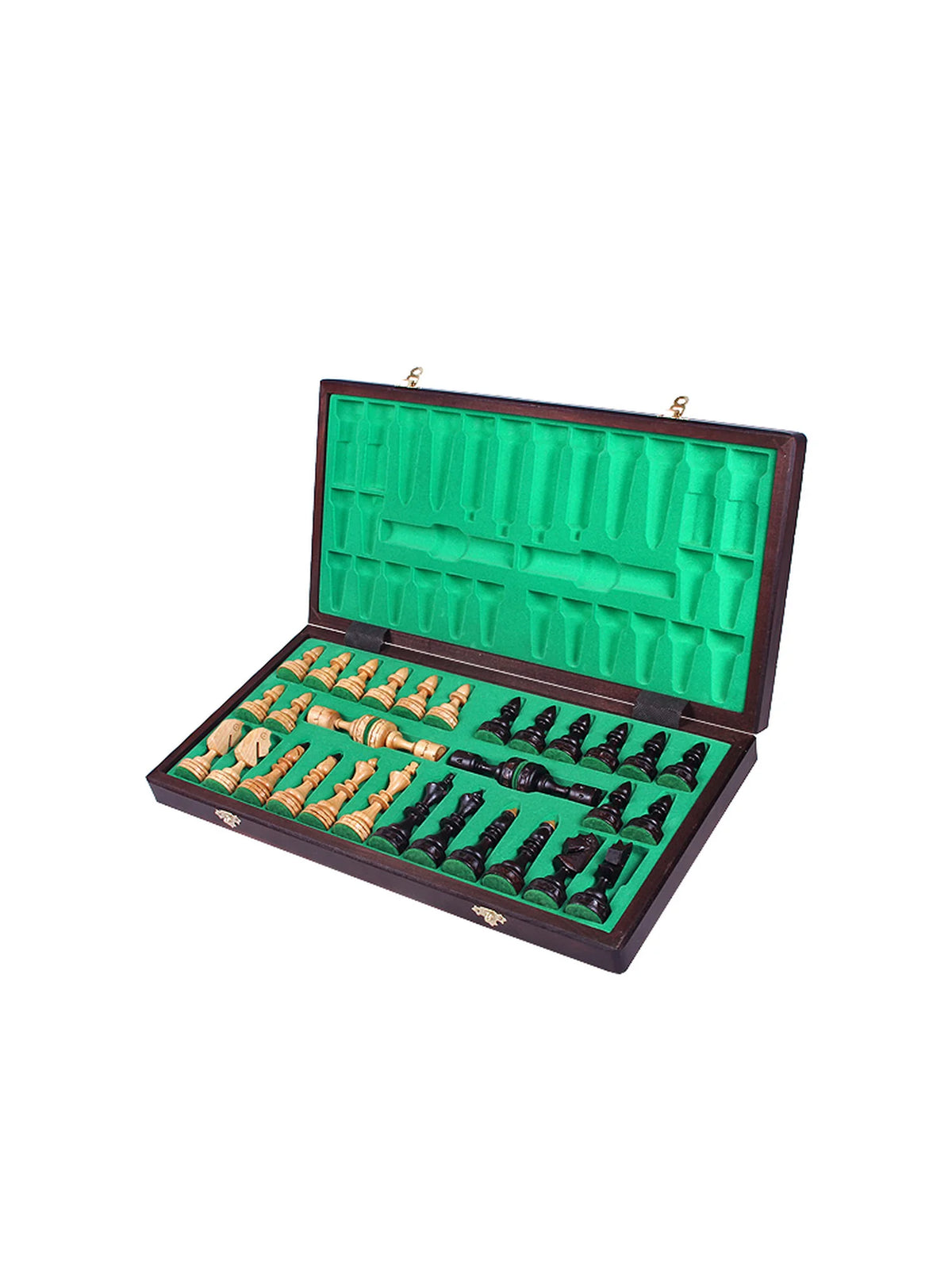 Jeu d’échecs indien Maharadjah Compact – coffret ouvert