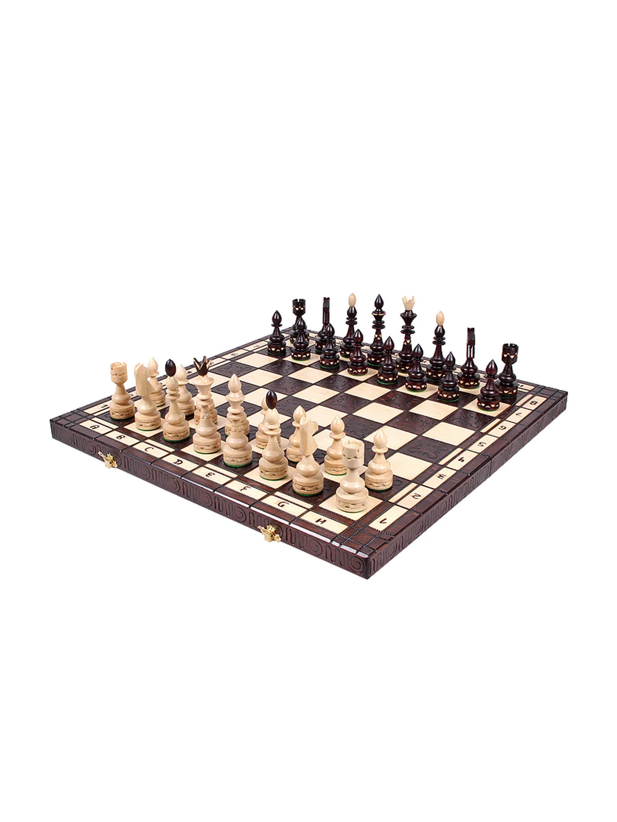 Jeu d’échecs indien Maharadjah marron – vue de face