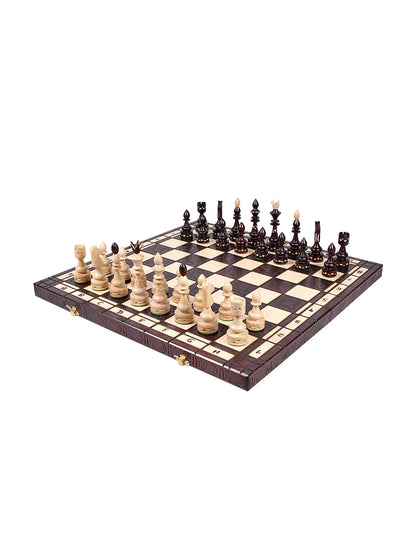 Jeu d’échecs indien Maharadjah marron – vue de face