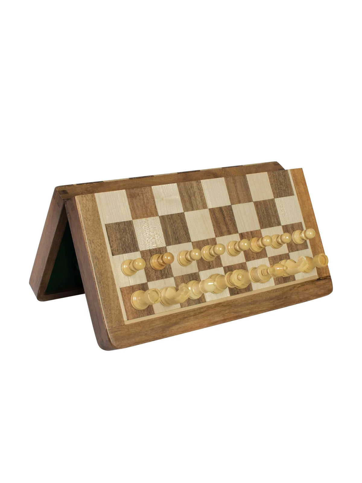 Jeu d’échecs magnétique Acacia – le plateau plié