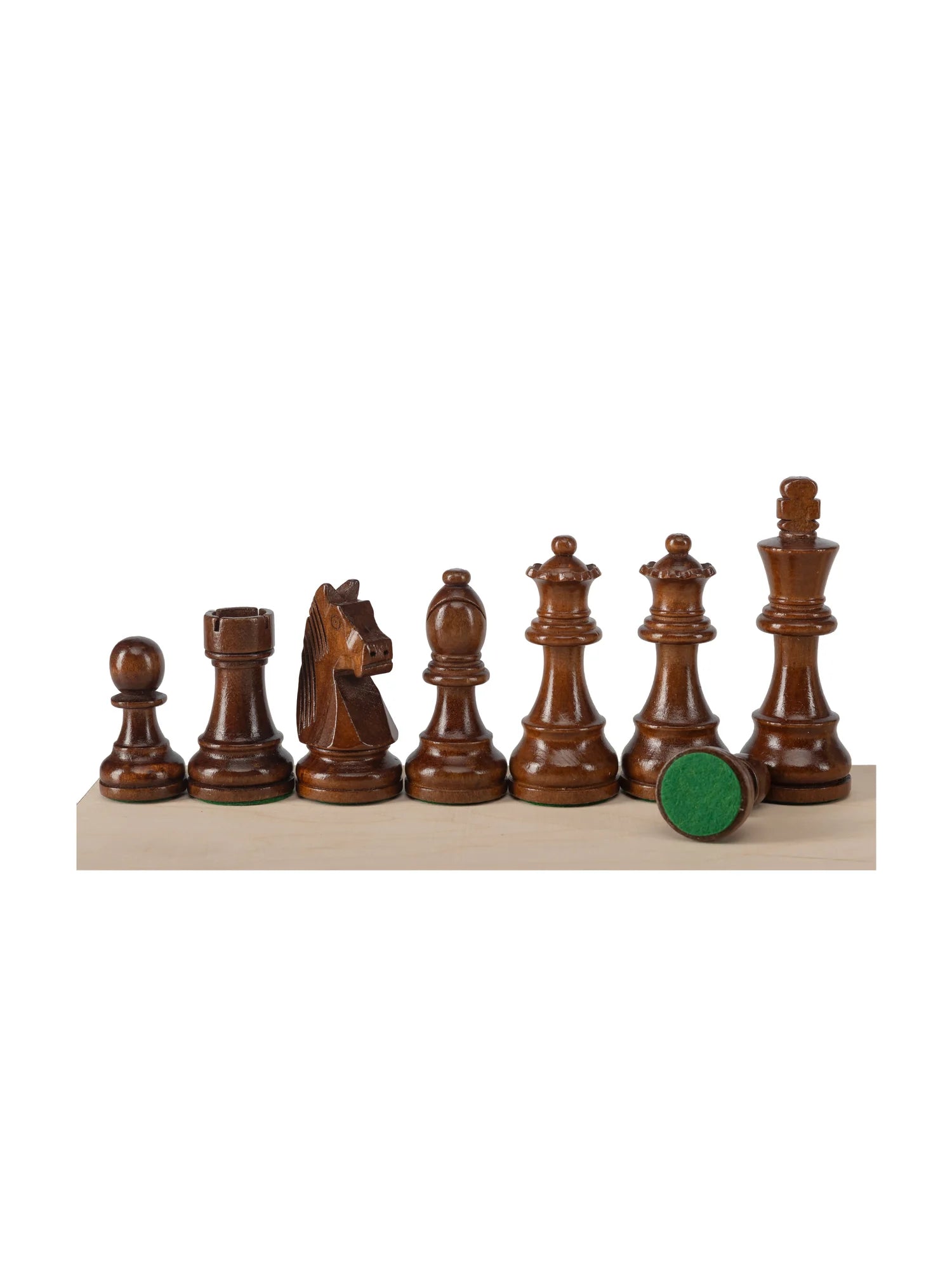 Pièces d’échecs German Staunton n°5+ 98 mm – les pièces foncées