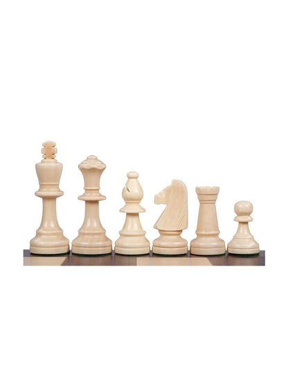 Pièces d’échecs Staunton n°5 en bois de schima – les pièces claires