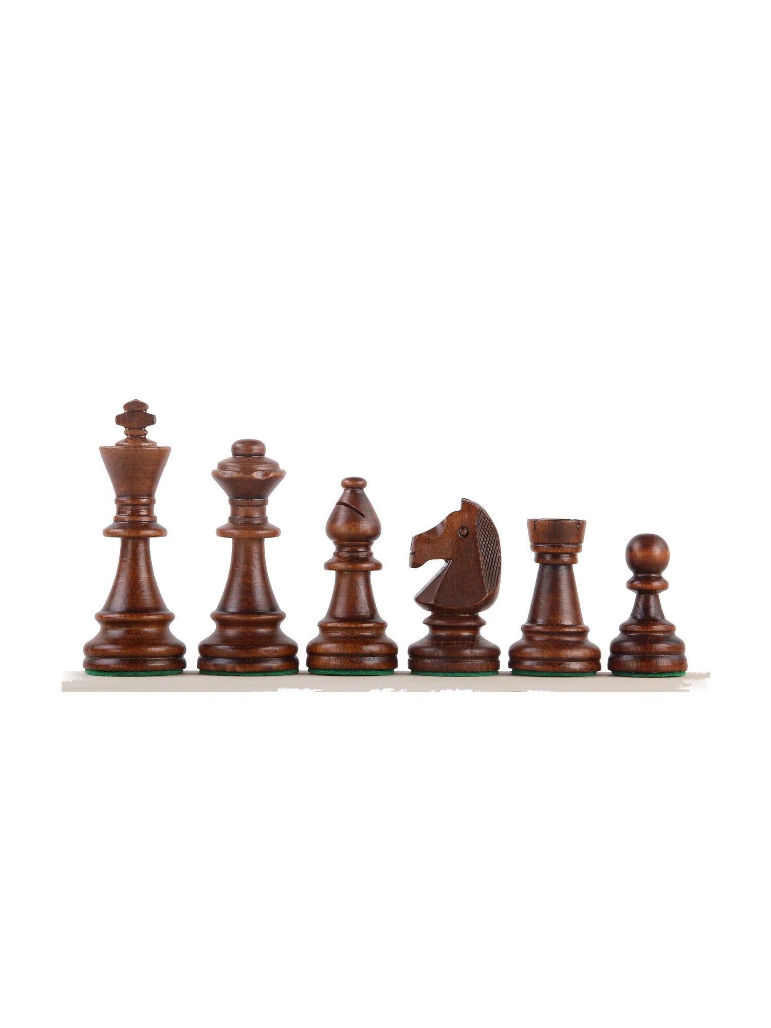 Pièces d’échecs Staunton n°6 en bois – les pièces foncées