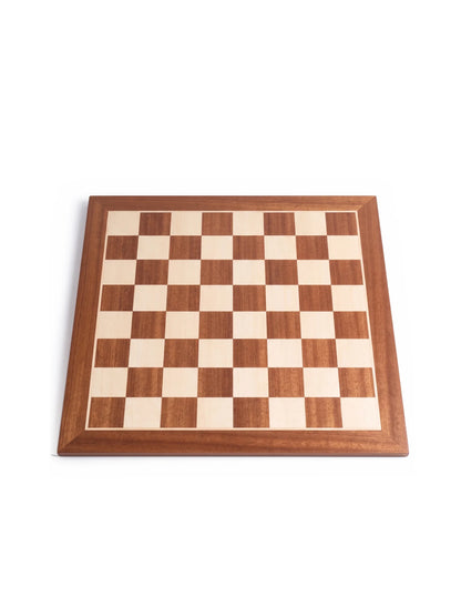 Plateau d’échecs en acajou et érable, vue de face