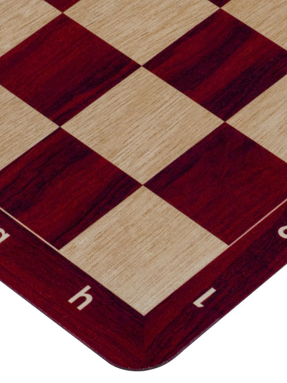 Tapis d’échecs enroulable n°6 – acajou, détail du coin