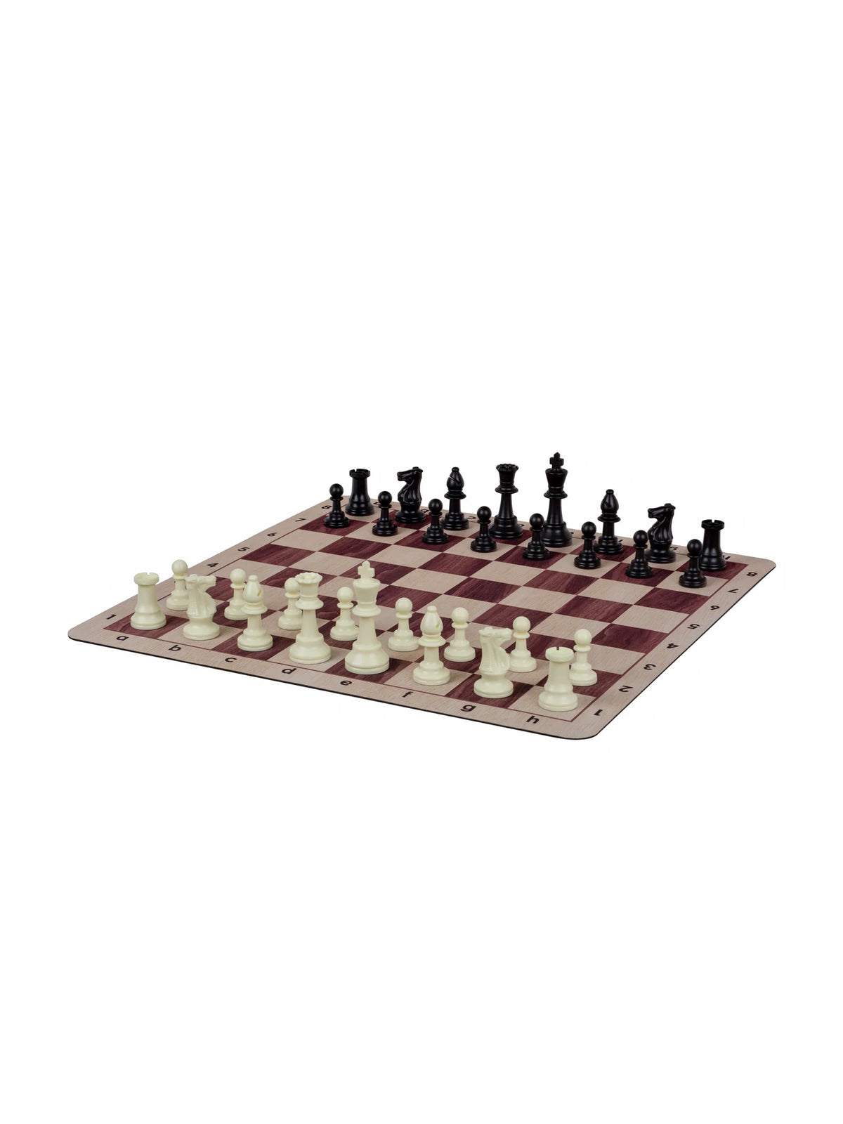 Tapis d’échecs enroulable n°6 – clair, pièces en place (3)