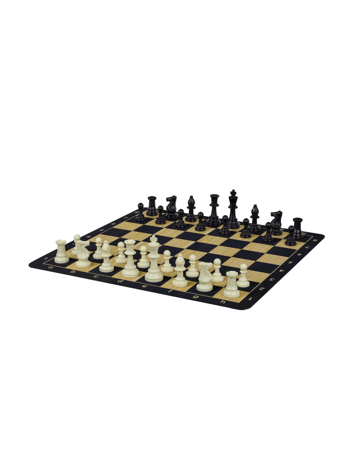 Tapis d’échecs enroulable n°6 – noir, pièces en place (non fournies)
