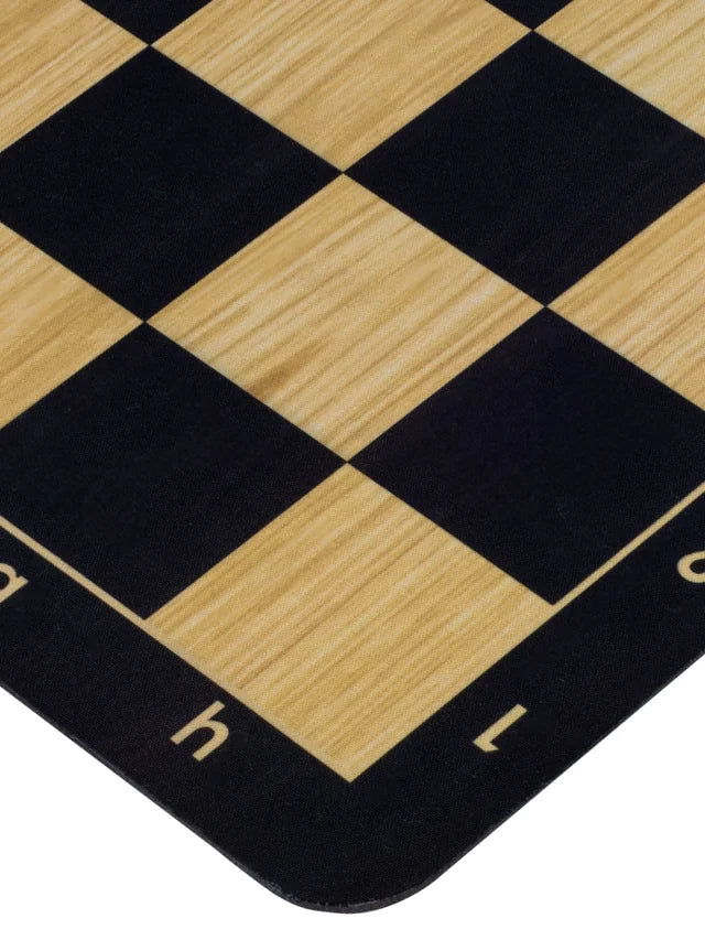 Tapis d’échecs enroulable n°6 – noir, détail du coin
