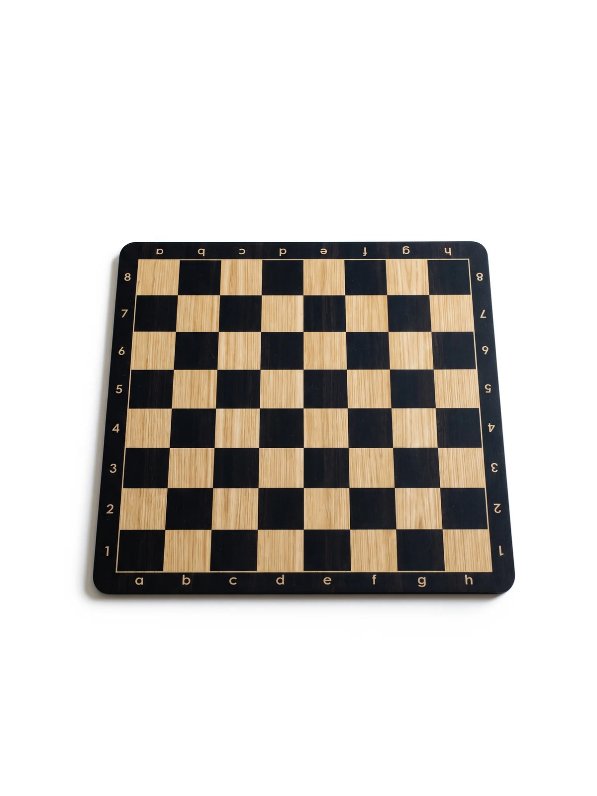 Tapis d’échecs enroulable n°6 – noir, avec coordonnées, vue de dessus